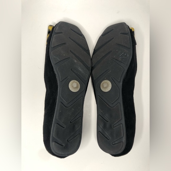 Kelly & Katie Black Suede Ballet Flat with Tortoise Buckle Size 6M - Picture 9 of 11